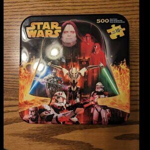 Star Wars 500 Piece Double Sided Puzzle Metal Tin Complete All Pieces Yoda